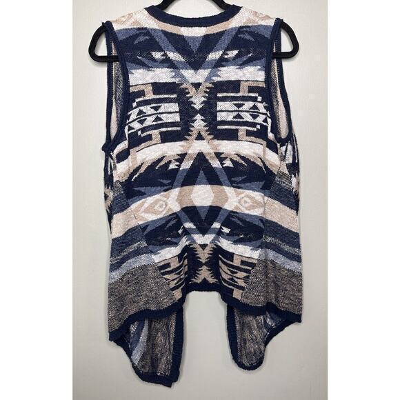 Democracy Women’s Open Cardigan Sleeveless Sweater Vest Pockets Medium Open Knit - Picture 10 of 16